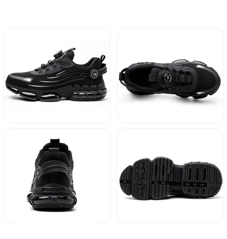 Steel Toe Safety Shoes for Men Lace Free Breathable