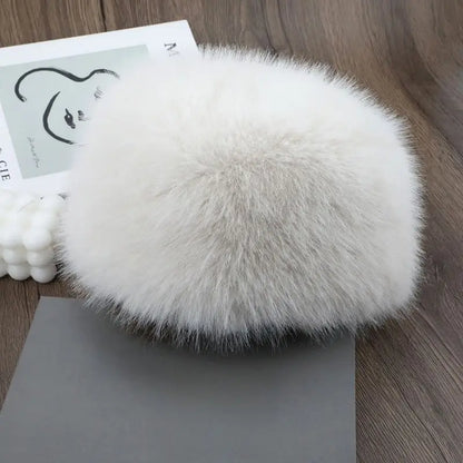 Women's Fluffy Faux Fur Winter Hat – Warm Windproof Bucket & Bomber Cap
