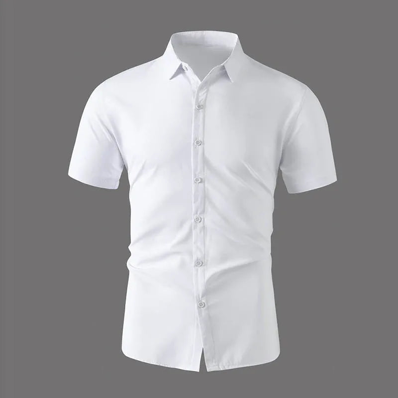 Men's Business Casual Short Sleeve Shirt | Wrinkle-Free Summer Top