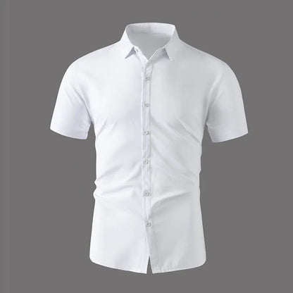 Men's Business Casual Short Sleeve Shirt | Wrinkle-Free Summer Top