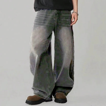 Men's Wide-Leg Baggy Jeans – Korean Streetwear, Loose Straight Fit | XS–XXL