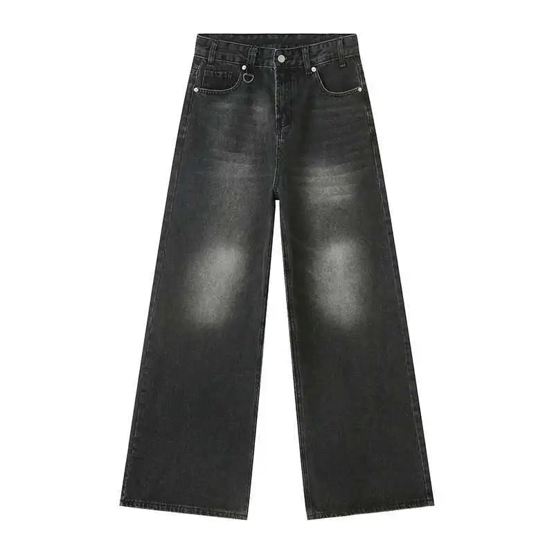Vintage Wide-Leg Jeans – Men's Camo & Washed Denim