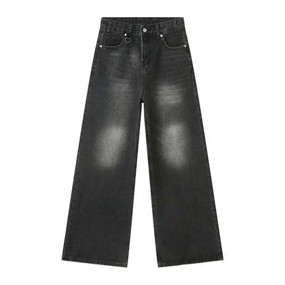 Vintage Wide-Leg Jeans – Men's Camo & Washed Denim