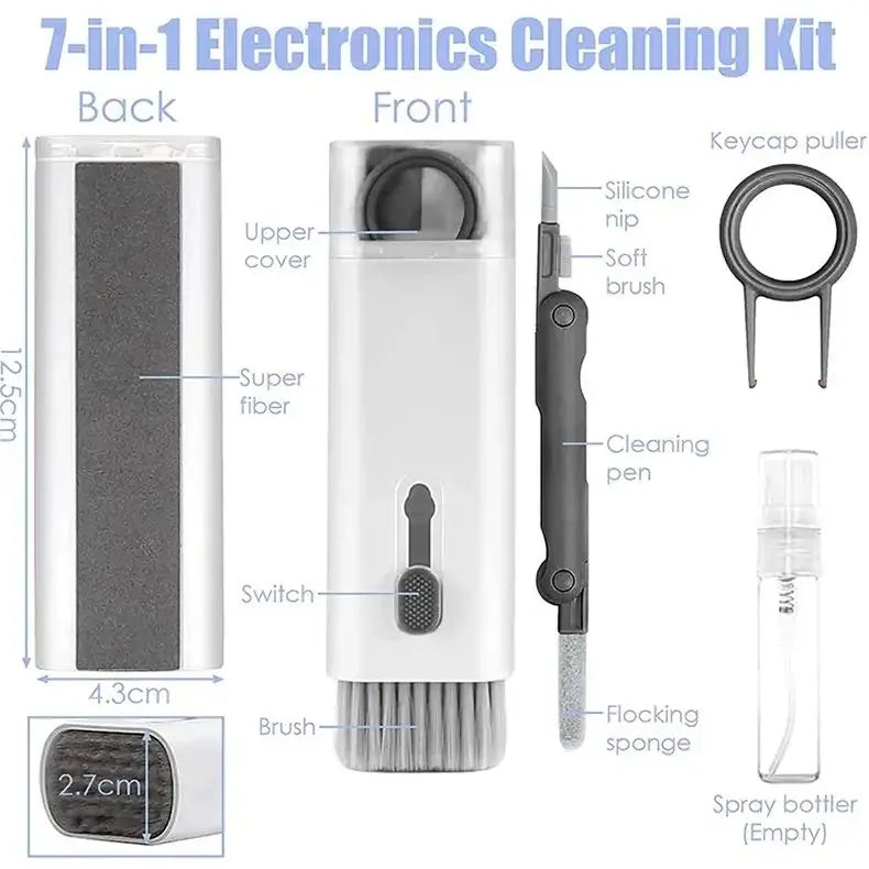 7-in-1 Computer & Keyboard Cleaner Kit | Cleaning Pen, Brush & Keycap Puller for Headsets & Electronics