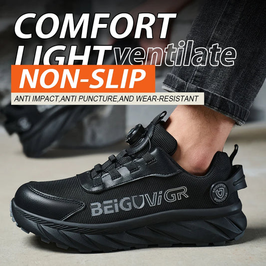 Steel Toe Cap Safety Shoes for Men Anti Slip and Puncture Resistant