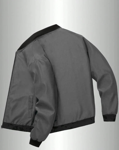 Men's Baseball Collar Zip-Up Jacket – Lightweight Casual Coat, Loose Fit | S–XL