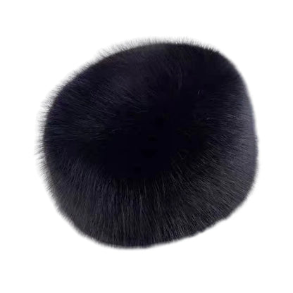 Women's Fluffy Faux Fur Winter Hat – Warm Windproof Bucket & Bomber Cap