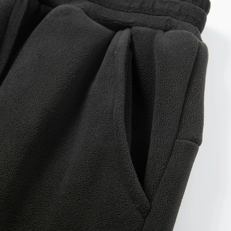 YJKVUR Unisex Winter Oversize Fleece Lined Sweatpants Drawstring Casual Gym