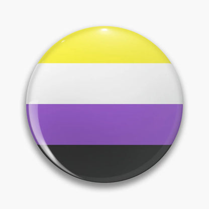 Pride Button Pin – Rainbow & LGBTQ+ Flag Lapel Badge (44mm)