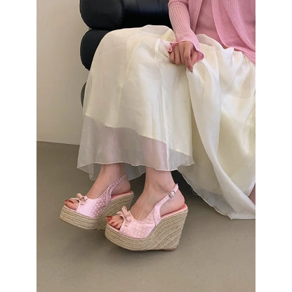 Woven Wedge Platform Sandals for Women