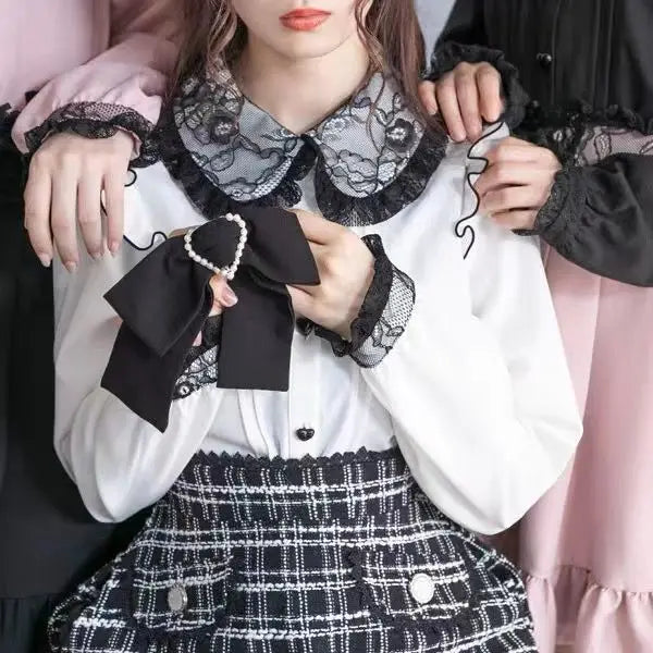 Japanese Gothic Lolita A-Line Mini Skirt – Sweet Kawaii Suspender Plaid | S–XL, Tops & Skirts
