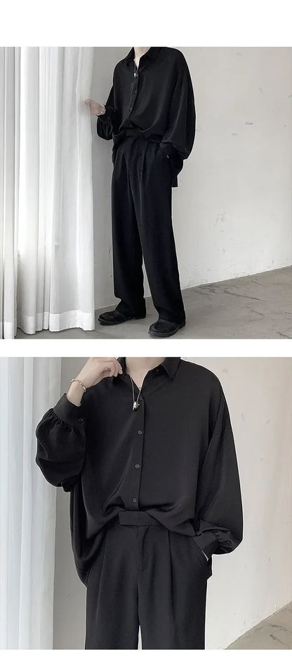 King Billion Men's Korean-Style Oversized Shirt – Loose Fit, Harajuku Casual | M–XXL