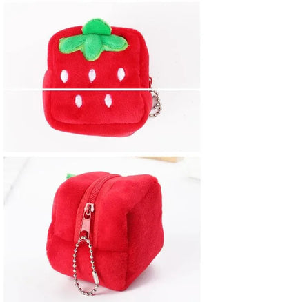 Plush Cartoon Animal Coin Purse with Zipper