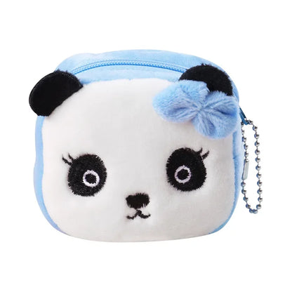Plush Cartoon Animal Coin Purse with Zipper