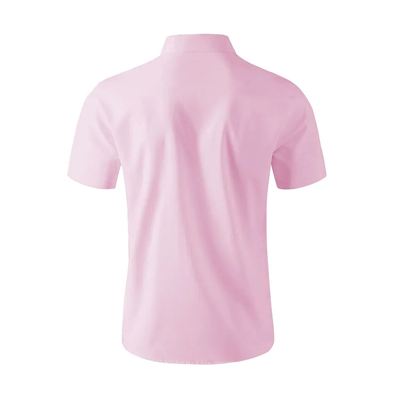 Men's Business Casual Short Sleeve Shirt | Wrinkle-Free Summer Top
