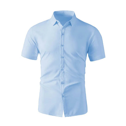 Men's Business Casual Short Sleeve Shirt | Wrinkle-Free Summer Top