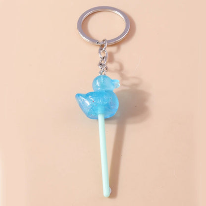 3D Simulation Food Keychain – Cute Resin Lollipop, Donut & Snack Key Ring Charms