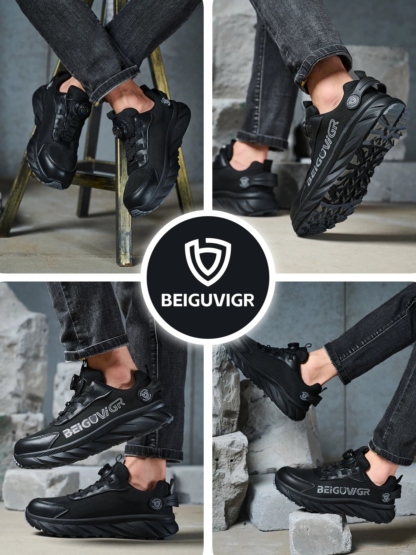 Steel Toe Cap Safety Shoes for Men Anti Slip and Puncture Resistant