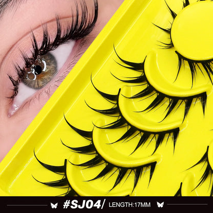 Cat Eye Manga Lashes | 3D Faux Mink Wispy Natural Winged Elongated False Eyelashes