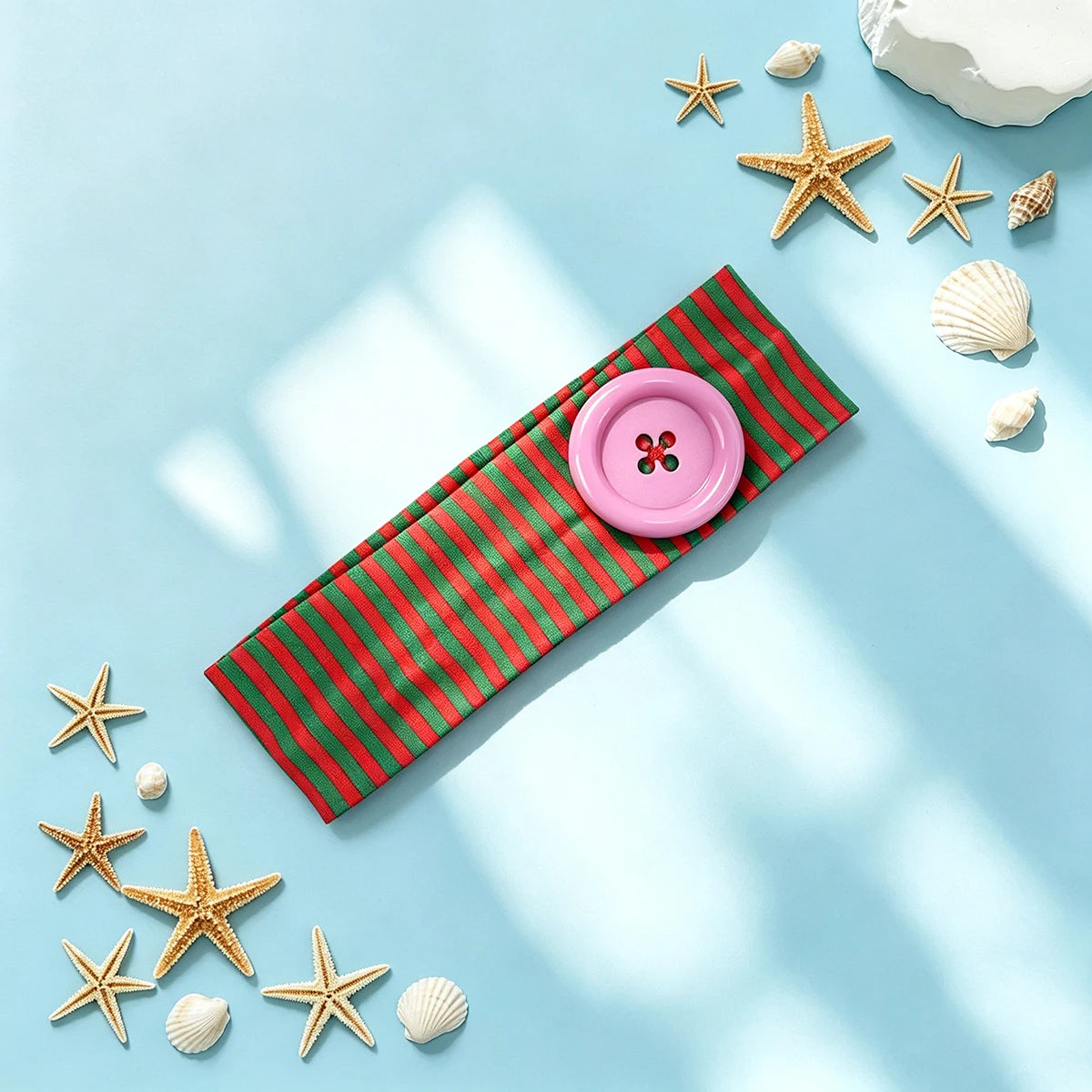 Vintage Polka Dot Button Headband for Women