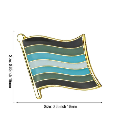Pride Flag Enamel Lapel Pin – Rainbow & Progress Badge Brooch