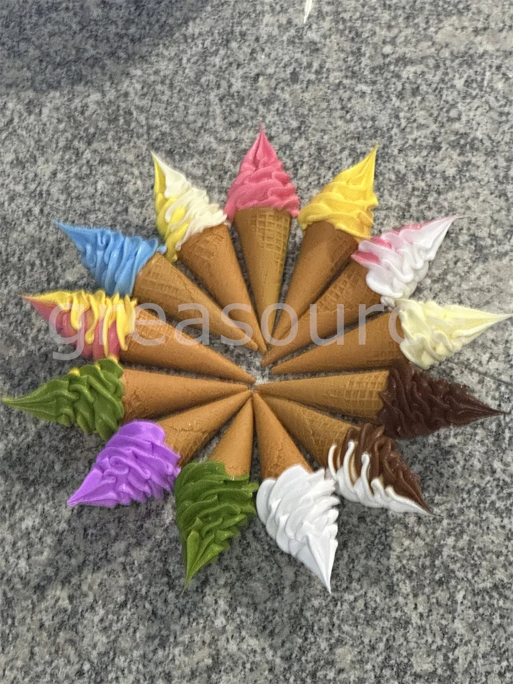 Realistic Faux Ice Cream Cone – Simulation Waffle Cone Prop for Display, Decor & Content Creation
