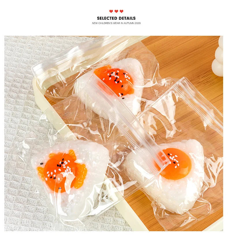 Egg Yolk Squishy Stress Ball – Kawaii Silicone Fidget Sensory Toy