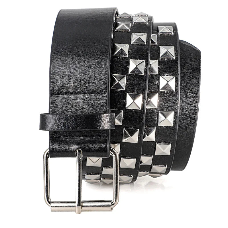 Unisex Rivet Belt – Punk Rock Y2K Dopamine Style | Men & Women