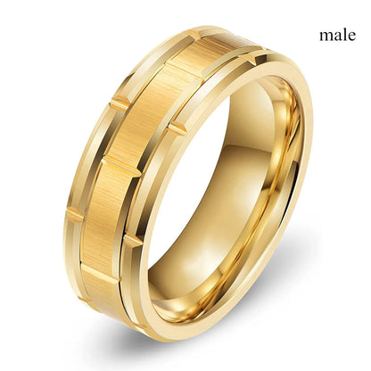 Charm Couple Rings Set | Women's Red Rhinestone Ring & Men's Stainless Steel Celtic Dragon Wedding Band