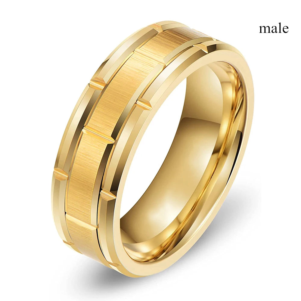 Charm Couple Rings Set | Women's Red Rhinestone Ring & Men's Stainless Steel Celtic Dragon Wedding Band