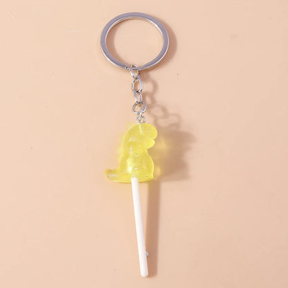 3D Simulation Food Keychain – Cute Resin Lollipop, Donut & Snack Key Ring Charms