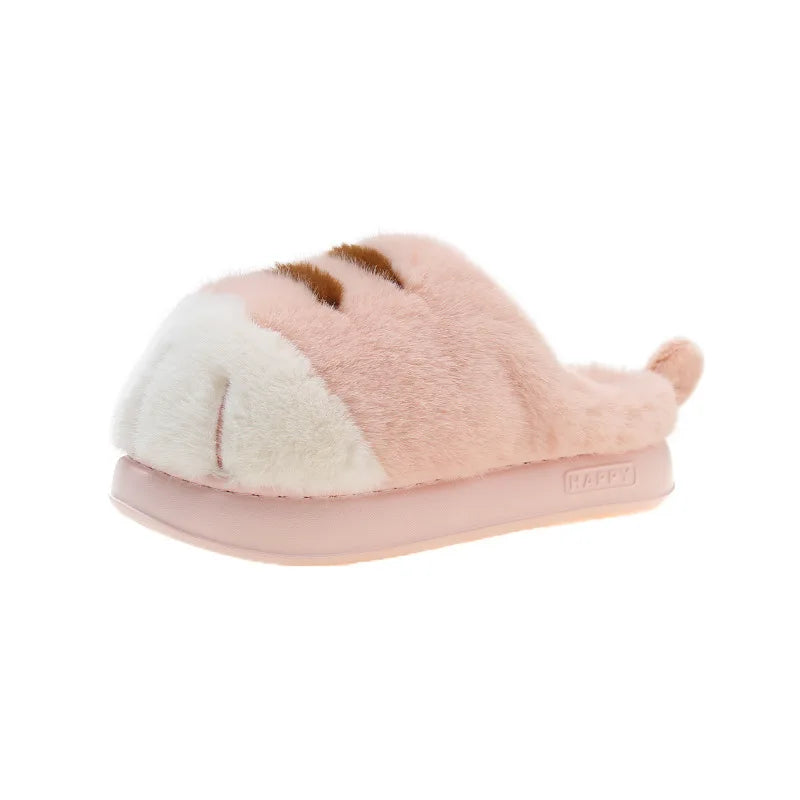 3D Cat Claw Slippers – Cozy Winter Indoor Shoes for Women
