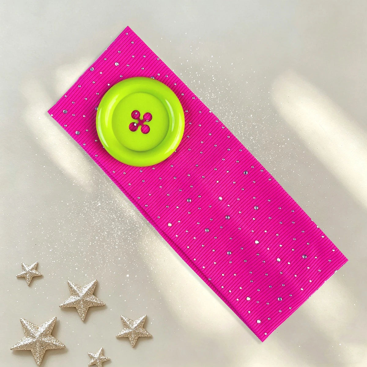 Vintage Polka Dot Button Headband for Women