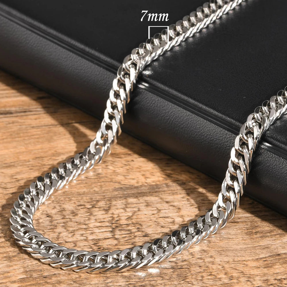 Men's Stainless Steel Cuban Link Chain Necklace Waterproof