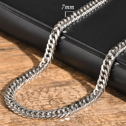Men's Stainless Steel Cuban Link Chain Necklace Waterproof