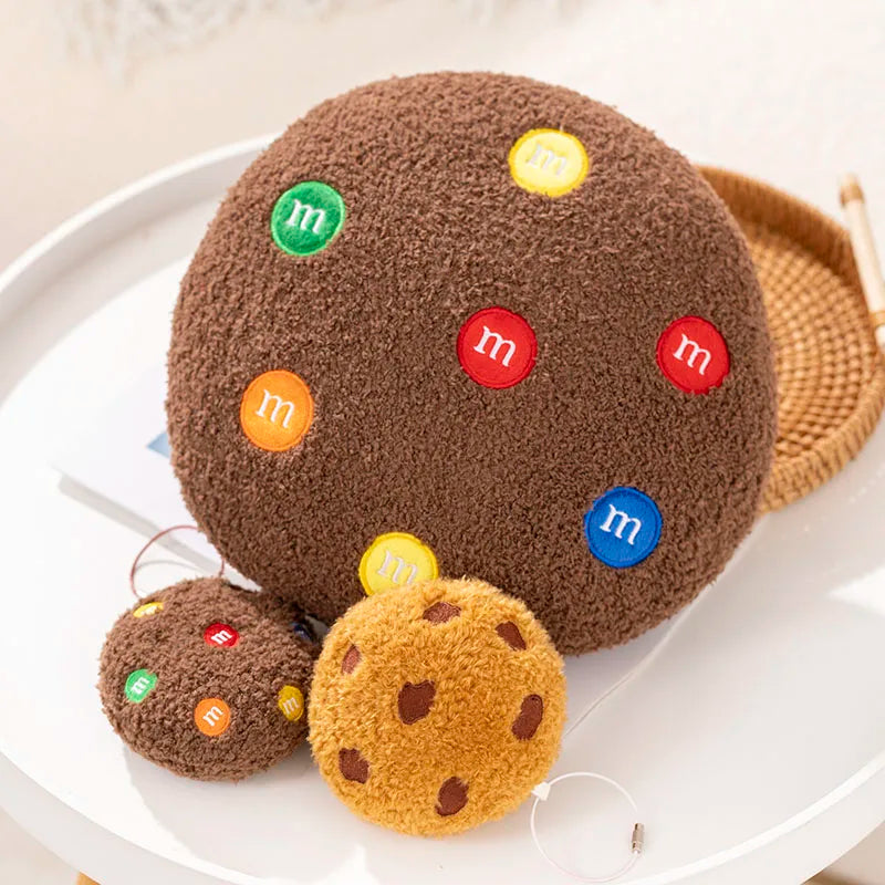 Kawaii Chocolate Cookie Plush Pillow — Squishy Stuffed Toy & Decor