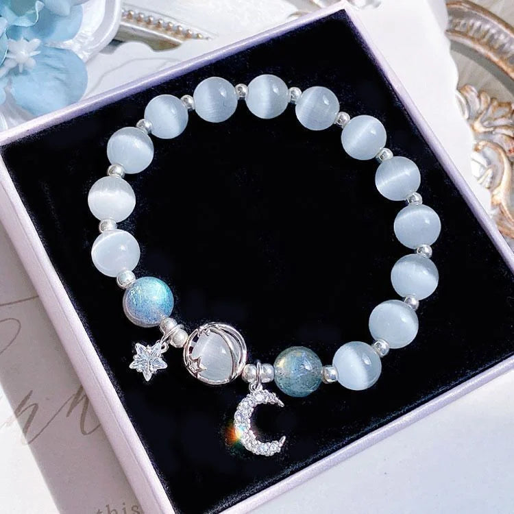 Women's Crystal Beads Bracelet | Korean Flower, Fox & Feather Tassel Friendship Jewelry Gift