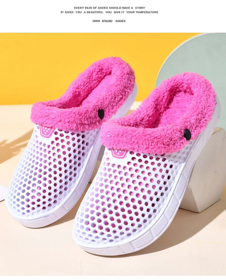Winter Warm Mule Slippers for Men and Women