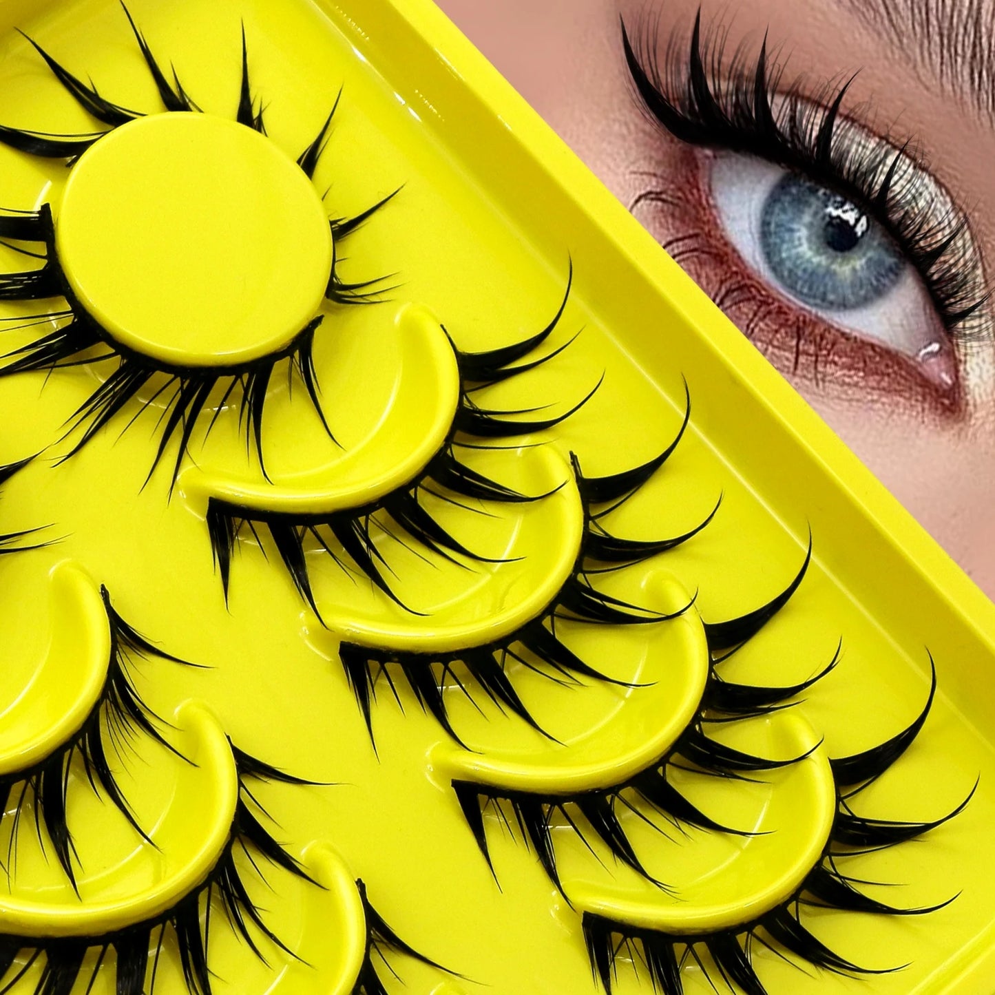 Cat Eye Manga Lashes | 3D Faux Mink Wispy Natural Winged Elongated False Eyelashes