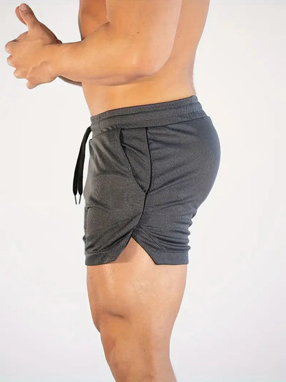 Men's Athletic Gym & Running Shorts – Elastic Waist, Pockets, Solid Color | M–XXXL