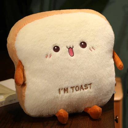 Plush Toast Bread Pillow – Soft Simulation Food Cushion & Kids Toy Gift