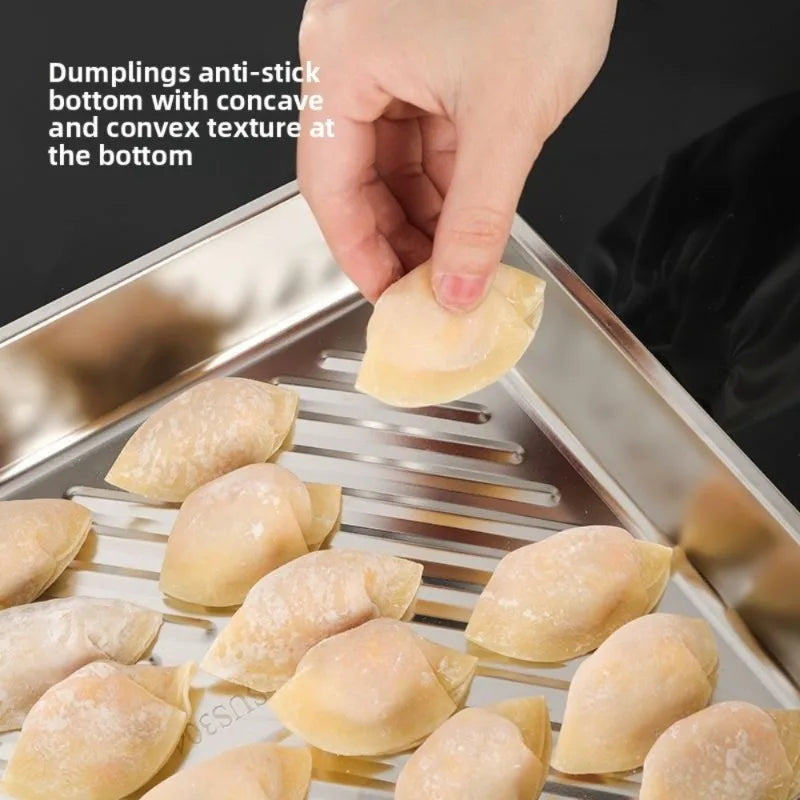 Pro Stainless Steel Baking Trays with Lids | 3pcs Non-Stick Roasting Pans for Home & Restaurant