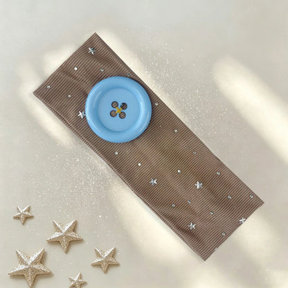 Vintage Polka Dot Button Headband for Women