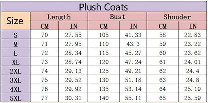 Women's Oversized Hooded Plush Jacket – Warm Zip-Up Streetwear Coat | S–5XL, 9 Colors