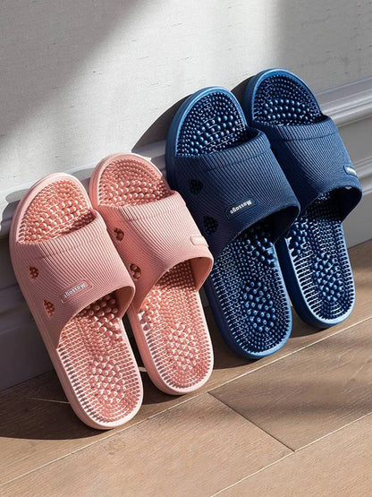 Men's Platform Slide Slippers Massage Non Slip for Beach Pool and Bathroom
