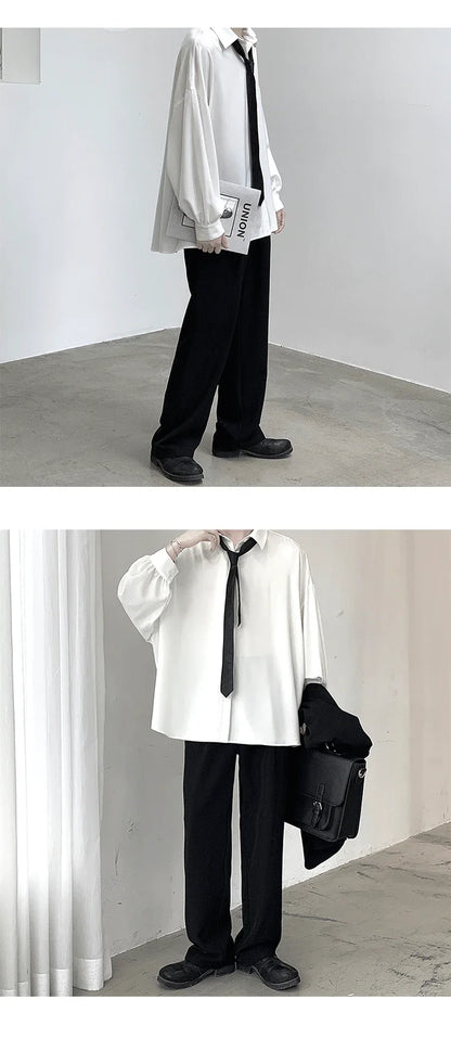 King Billion Men's Korean-Style Oversized Shirt – Loose Fit, Harajuku Casual | M–XXL