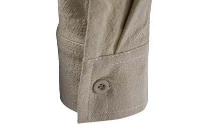 King Billion Men's Cotton Linen Shirt – Casual Long Sleeve V-Neck | S–XXXL