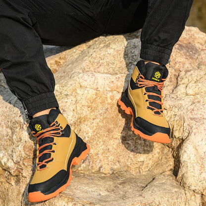 Steel Toe Cap Leather Work Safety Boots for Men