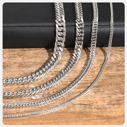 Men's Stainless Steel Cuban Link Chain Necklace Waterproof