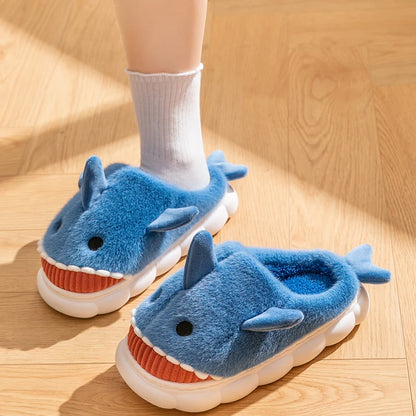 Fluffy Fur Slide Slippers – Women's Cozy Platform Indoor Shoes